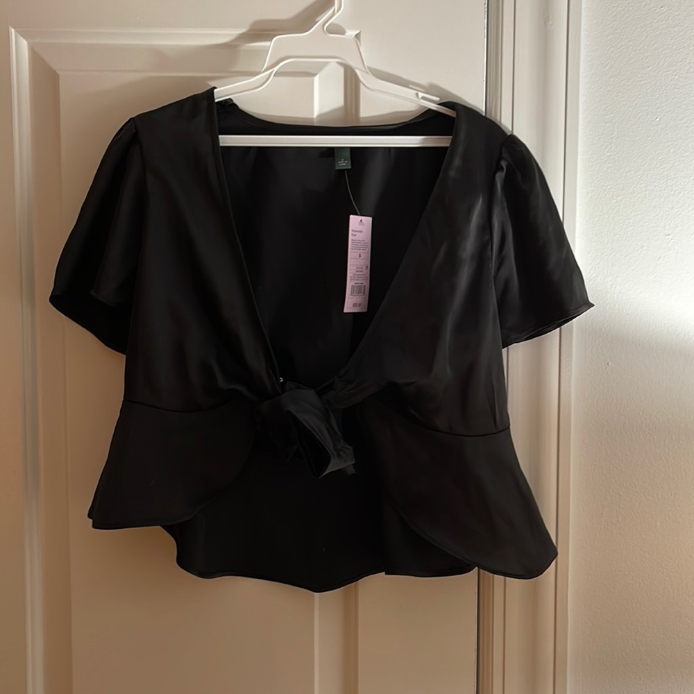 Black silk blouse